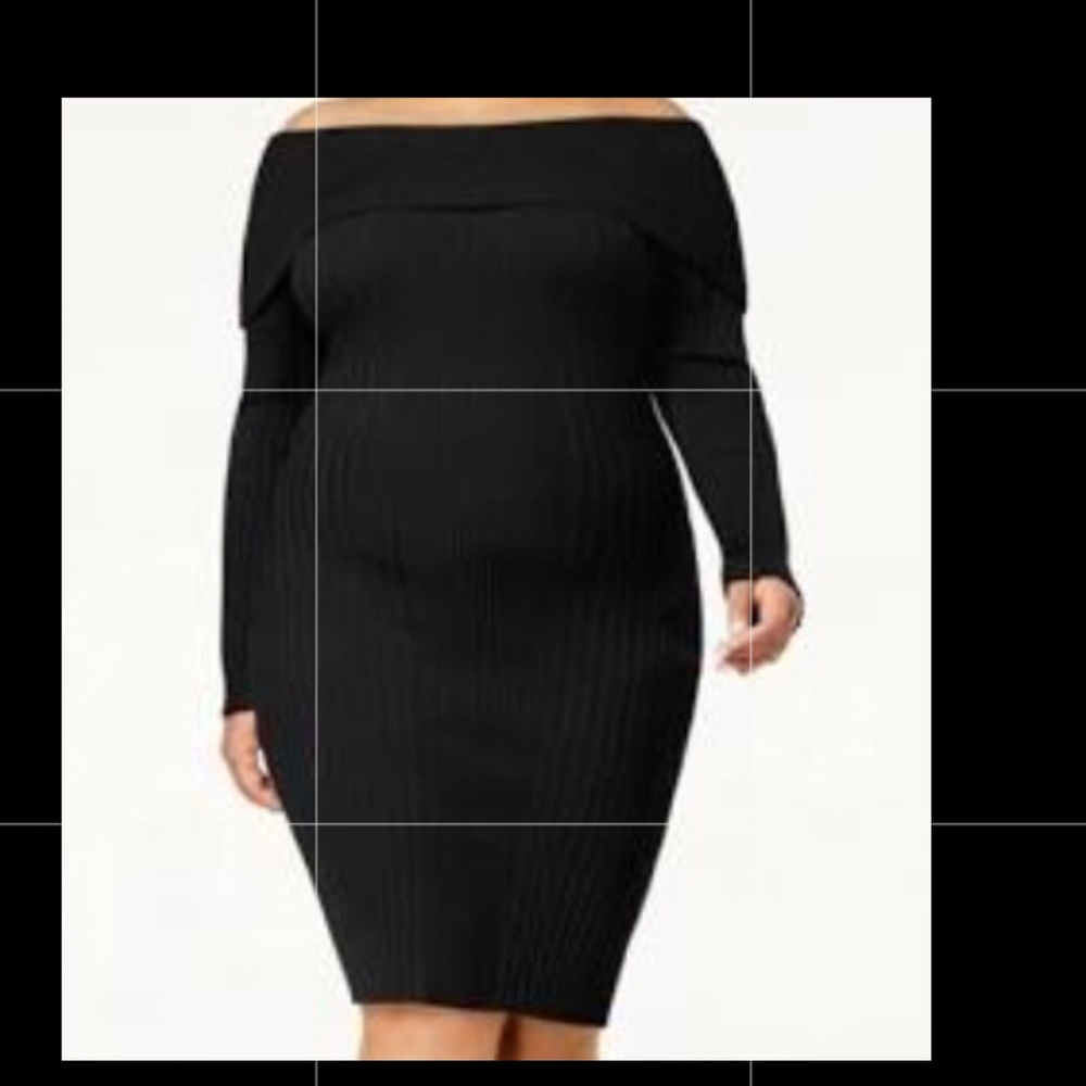 Off the shoulder Bodycon Dress - BLACK